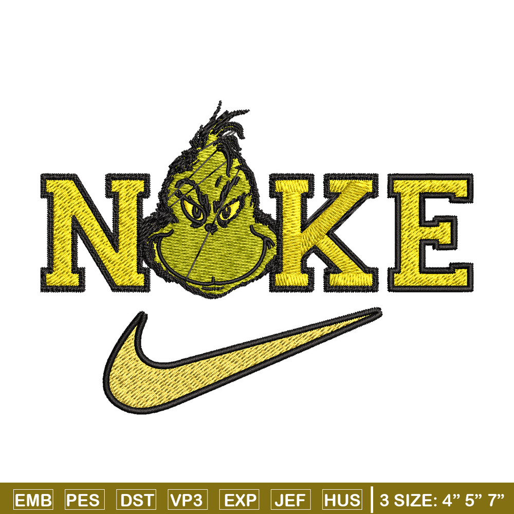 Grinch x nike Embroidery Design, Nike Embroidery, Brand Embroidery, Embroidery File, Logo shirt, Digital download.jpg