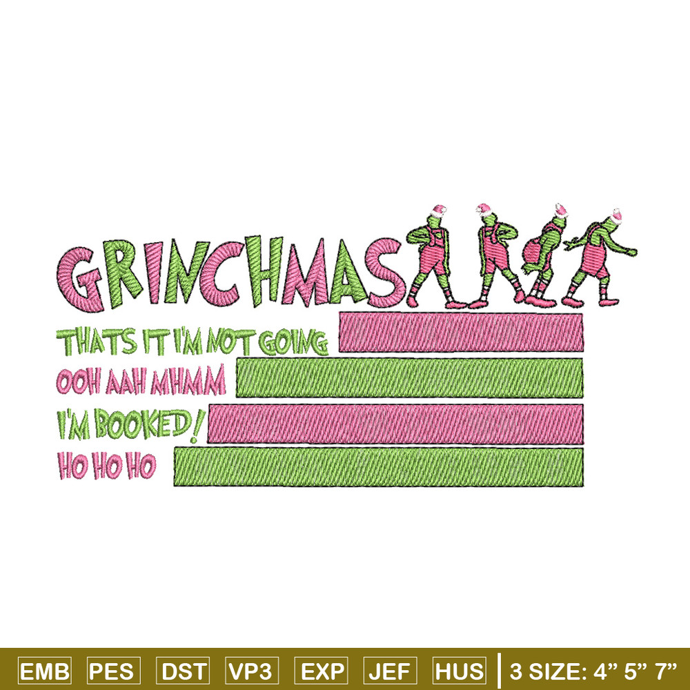 Grinchmas embroidery design, Chrismas design, Embroidery shirt, Embroidery file, Grinch embroidery, Digital download.jpg