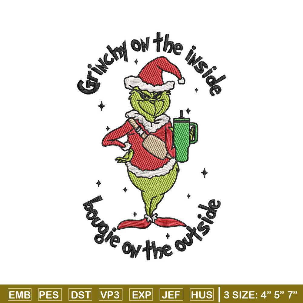 Grinchy Embroidery Design, Grinch Embroidery, Embroidery File, Chrismas Embroidery, Anime shirt, Digital download..jpg