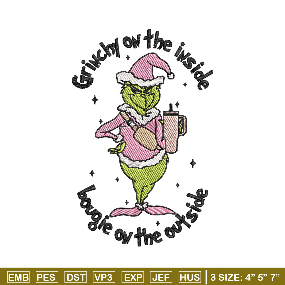 Grinchy Embroidery Design, Grinch Embroidery, Embroidery File, Chrismas Embroidery, Anime shirt,Digital download..jpg