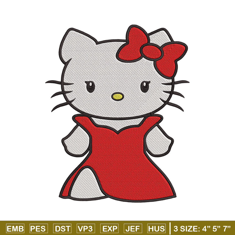 Hello kitty dress Embroidery Design, Hello kitty Embroidery, Embroidery File, Anime Embroidery, Digital download.jpg