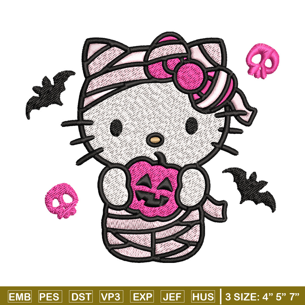 Hello Kitty Mummy Embroidery design, Hello Kitty Embroidery, Embroidery File, cartoon design, Digital download..jpg