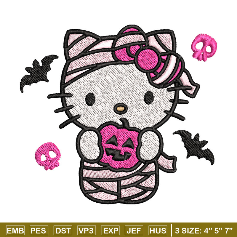 Hello Kitty Mummy Embroidery design, Hello Kitty Embroidery, Embroidery File, cartoon design, Digital download..jpg