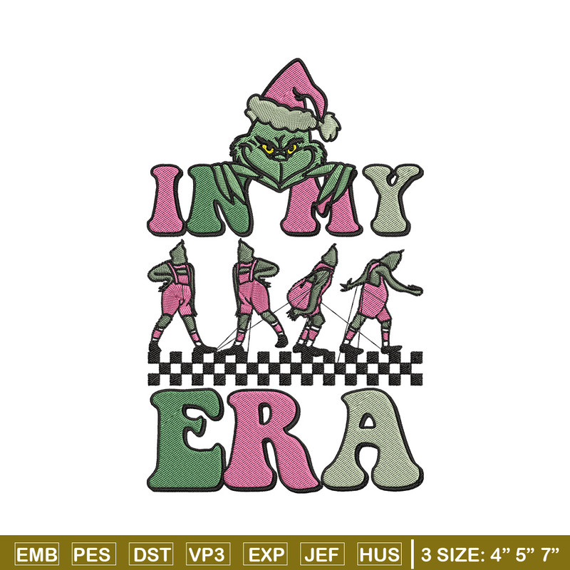 In my era Embroidery Design, Grinch Embroidery, Embroidery File, Chrismas Embroidery, Anime shirt, Digital download.jpg