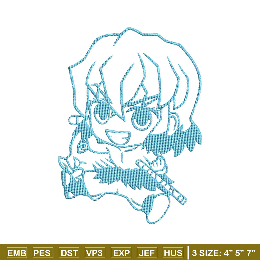 Inosuke chibi Embroidery Design,Demon slayer Embroidery,Embroidery File,Anime Embroidery,Anime shirt, Digital download.jpg