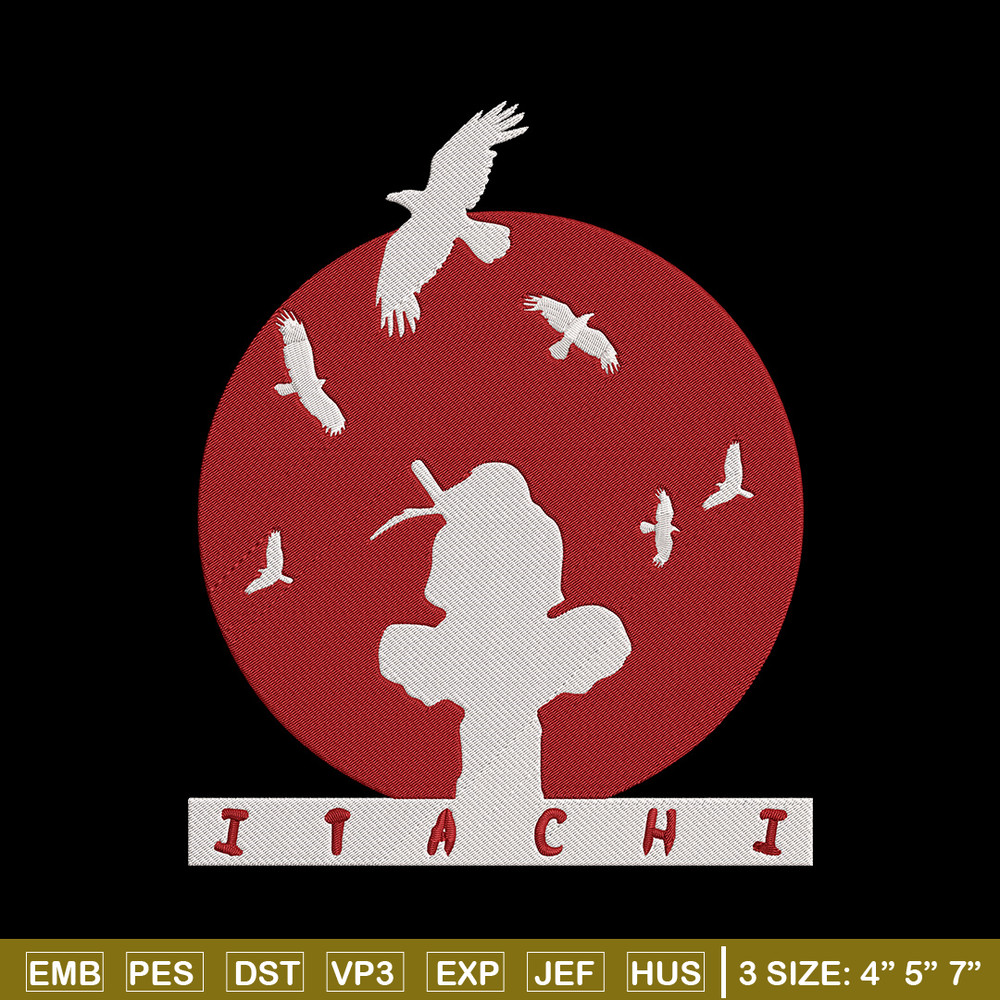 Itachi red moon Embroidery Design, Naruto Embroidery, Embroidery File, Anime Embroidery, Anime shirt, Digital download.jpg