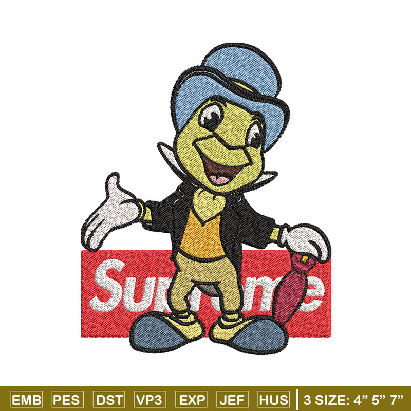 Jimimy cricket supreme Embroidery design, Jimimy cricket Embroidery, cartoon design, Embroidery File, Instant download.jpg