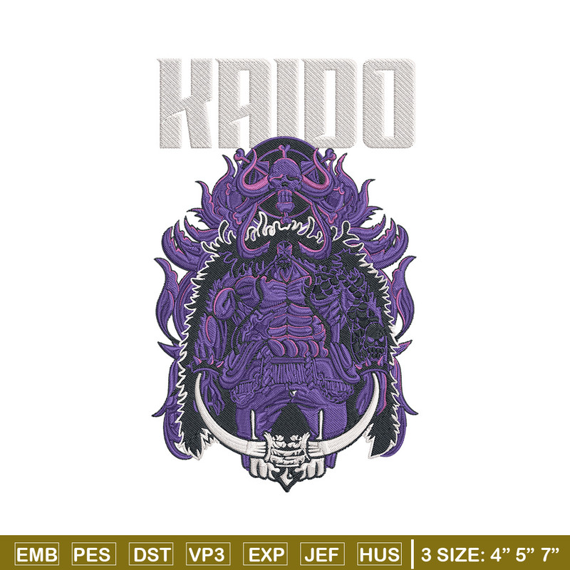 Kaido poster Embroidery Design,One piece Embroidery, Embroidery File, Anime Embroidery, Anime shirt, Digital download.jpg