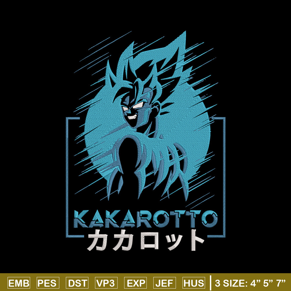 Kakarotto Embroidery Design, Dragonball Embroidery, Embroidery File, Anime Embroidery, Anime shirt, Digital download.jpg