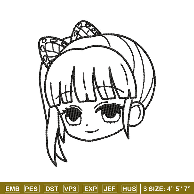Kanao face Embroidery Design, Demon slayer Embroidery, Embroidery File, Anime Embroidery, Digital download.jpg