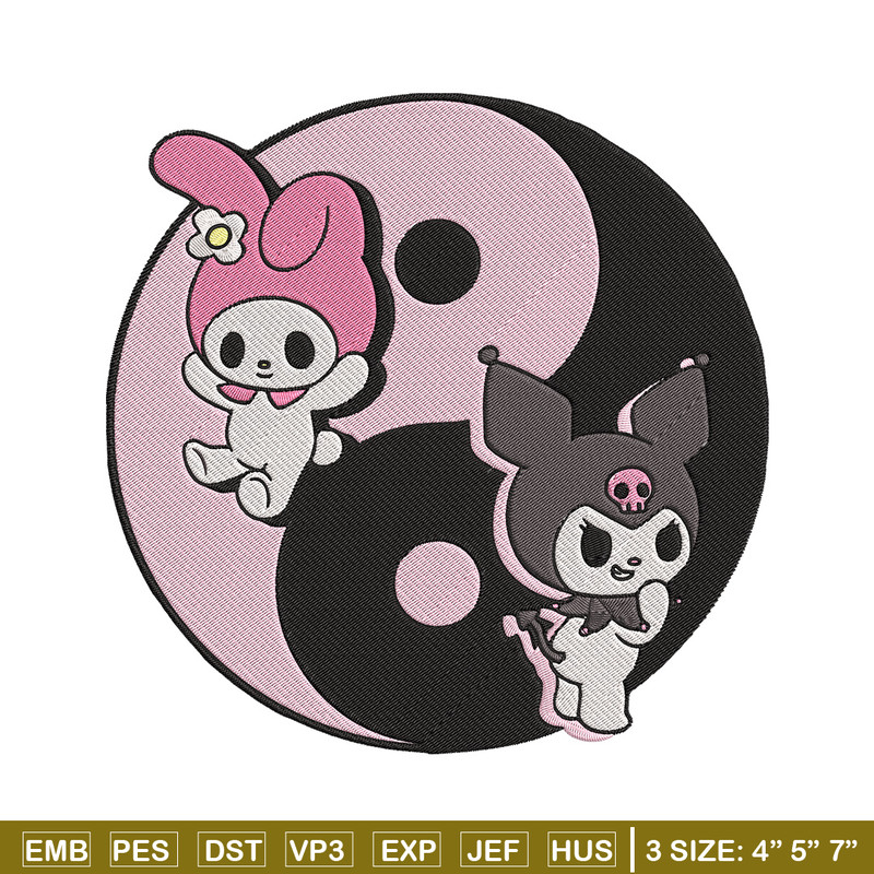 Kawaii Kuromi Embroidery Design, Hello kitty Embroidery, Embroidery File,Anime Embroidery, Anime shirt, Digital download.jpg