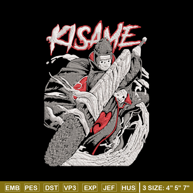Kisame poster Embroidery Design, Naruto Embroidery,Embroidery File, Anime Embroidery, Anime shirt, Digital download.jpg