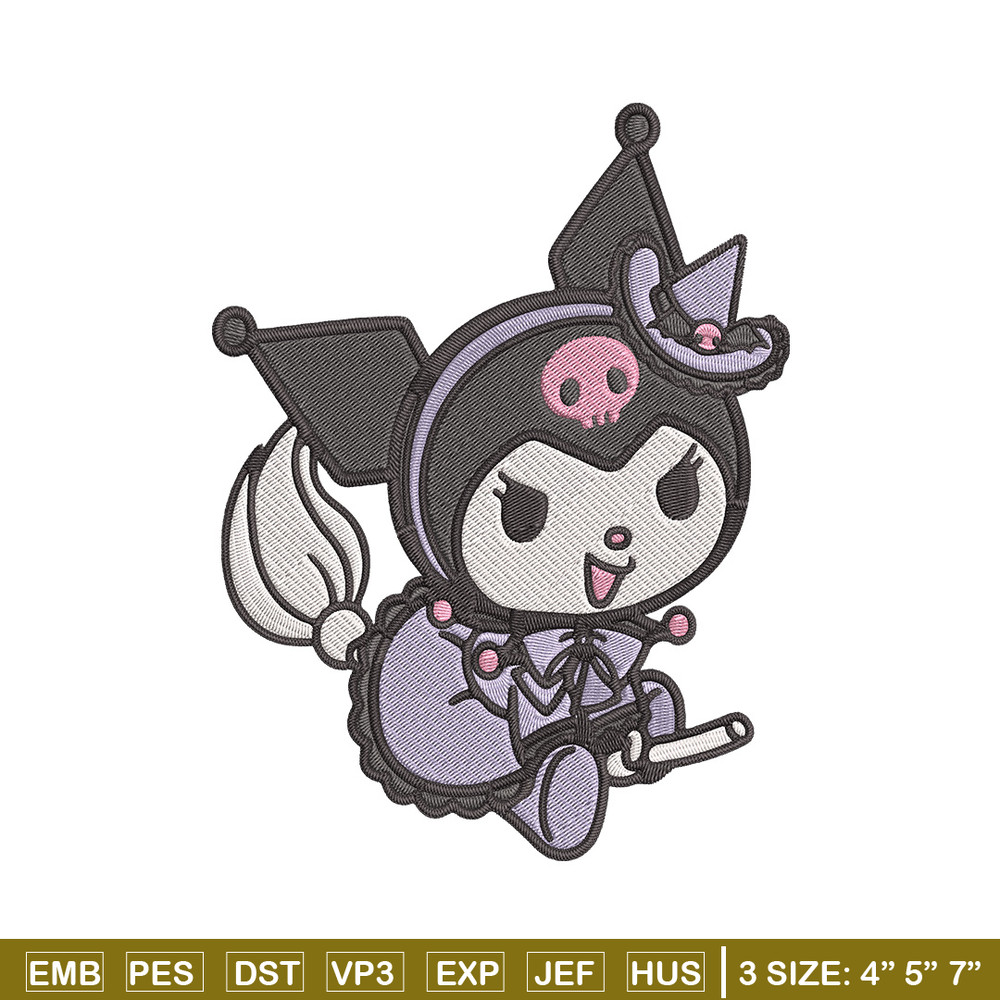 Kuromi Embroidery Design, Hello kitty Embroidery, Embroidery File,Anime Embroidery, Anime shirt, Digital download.jpg