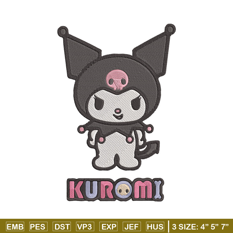 Kuromi logo Embroidery Design, Hello kitty Embroidery, Embroidery File,Anime Embroidery, Anime shirt, Digital download.jpg