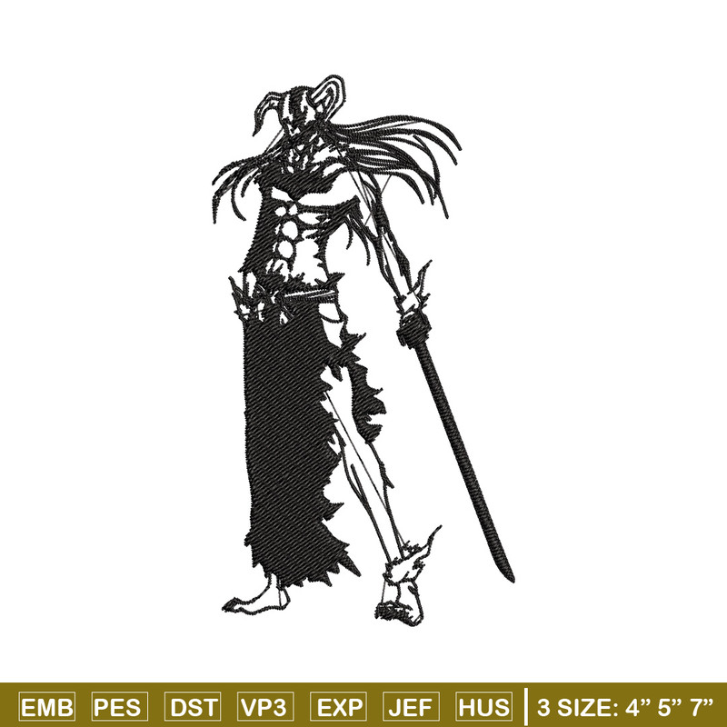 Kurosaki Ichigo Embroidery Design, Bleach Embroidery, Embroidery File, Anime Embroidery, Anime shirt, Digital download.jpg
