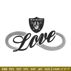Las Vegas Raiders Love embroidery design, Las Vegas Raiders embroidery, NFL embroidery, logo sport embroidery.