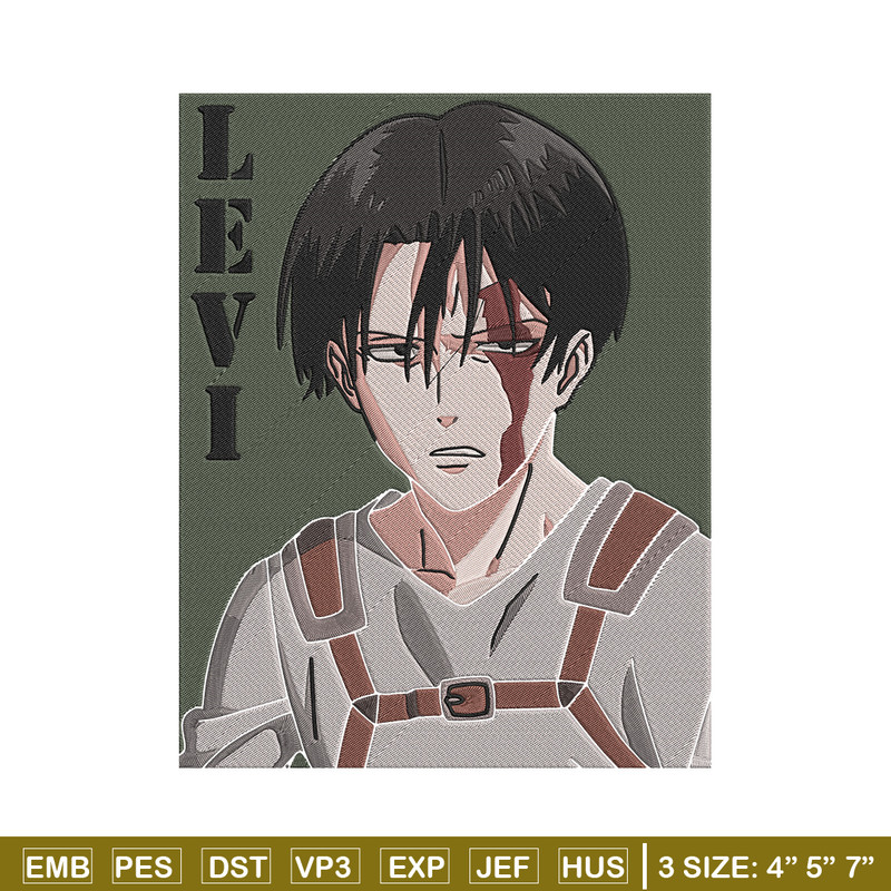 Levi poster Embroidery Design, Aot Embroidery, Embroidery File, Anime Embroidery, Anime shirt, Digital download..jpg