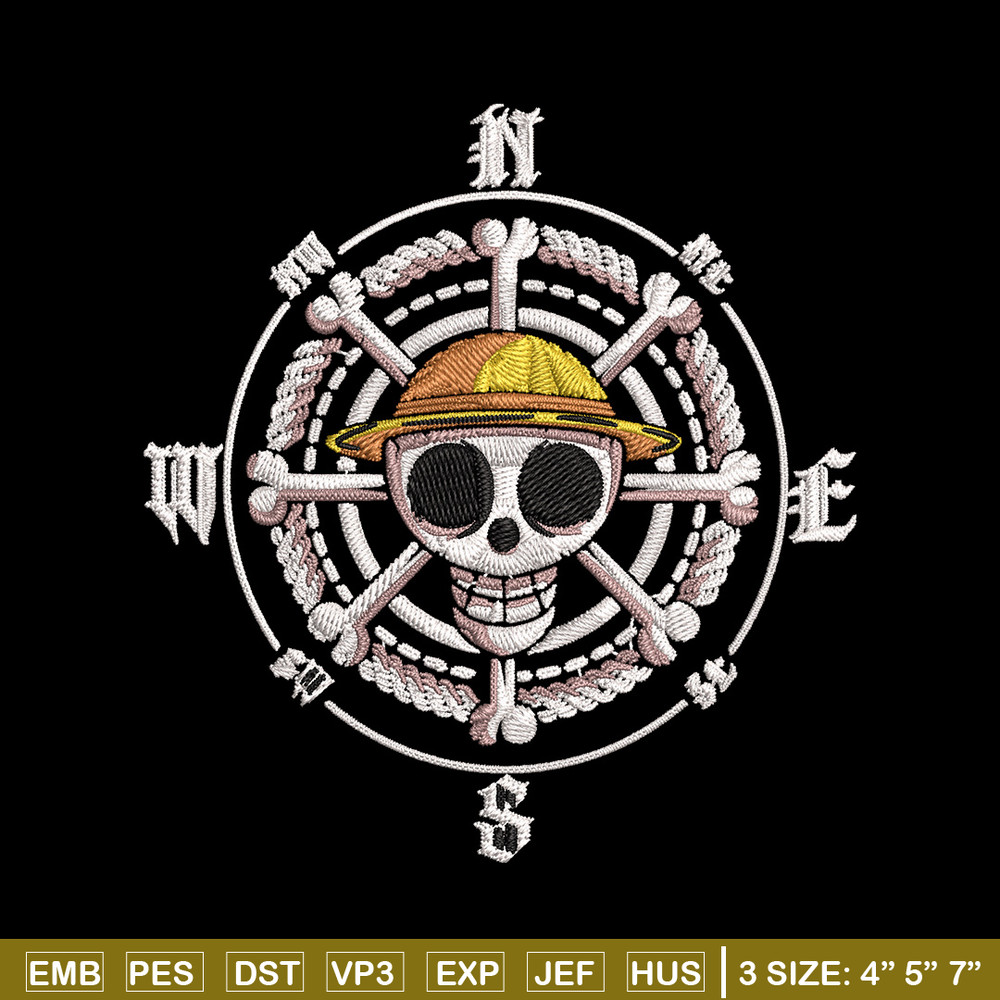 Logo One piece Embroidery Design, One piece Embroidery, Embroidery File, Anime Embroidery, Anime shirt, Digital download.jpg