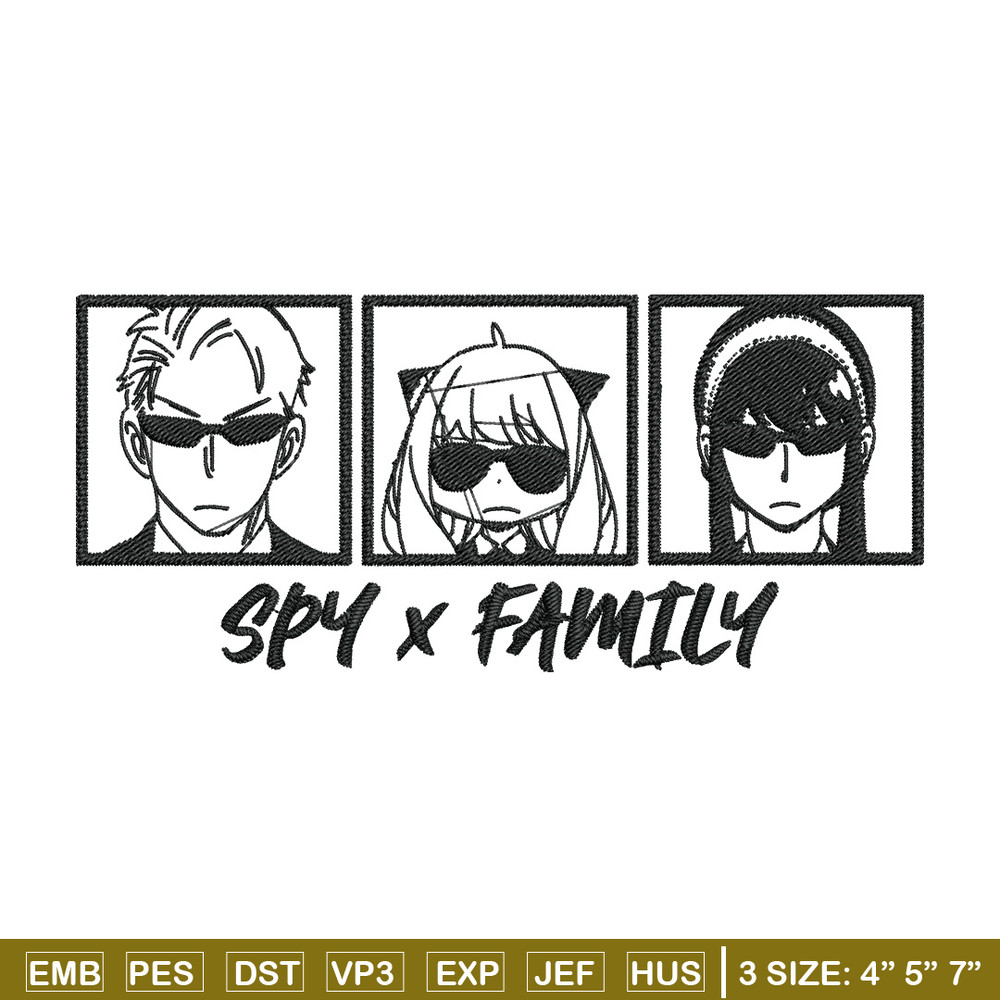 Logo Spy x family Embroidery Design, Spy x family Embroidery, Embroidery File, Anime Embroidery, Digital download..jpg