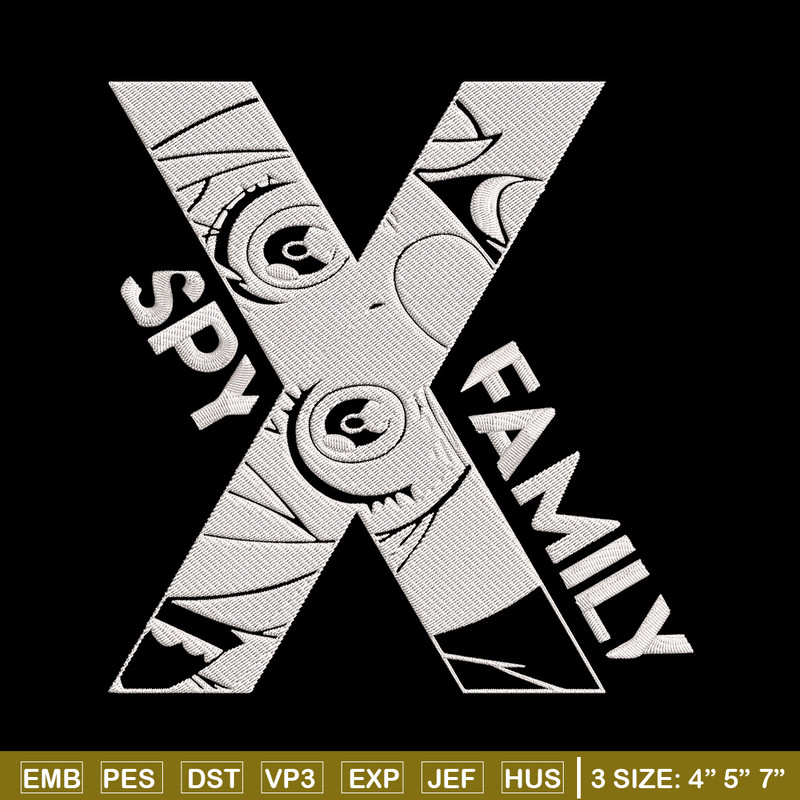 Logo spy x family Embroidery Design, Spy x family Embroidery, Embroidery File, Anime Embroidery, Digital download.jpg