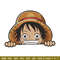 Luffy Peeker Embroidery Design, One piece Embroidery, Embroidery File, Anime Embroidery, Anime shirt, Digital download.jpg