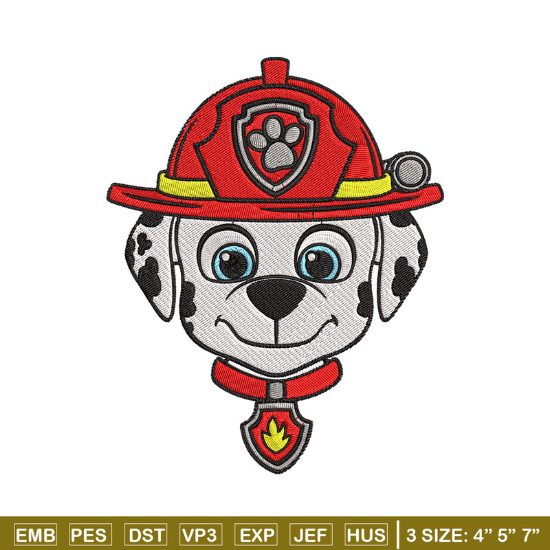 Marshall dog Embroidery Design, Paw patrol Embroidery, Embroidery File, Anime Embroidery, Anime shirt, Digital download.jpg