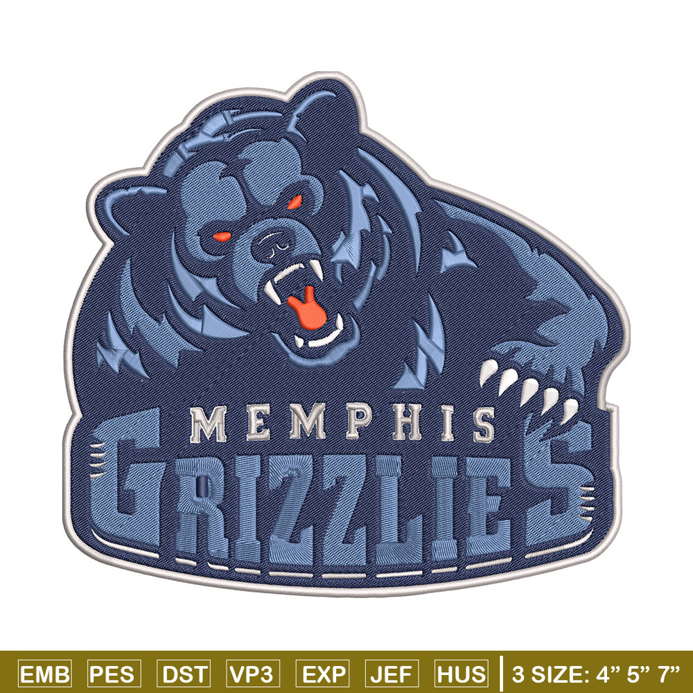 Memphis Grizzlies logo embroidery design,NBA embroidery, Sport embroidery,Embroidery design, Logo sport embroidery.jpg