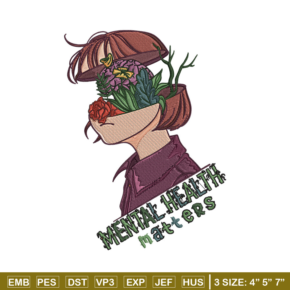 Mental Health Embroidery Design, Matters Embroidery, Embroidery File, Anime Embroidery, Anime shirt, Digital download.jpg