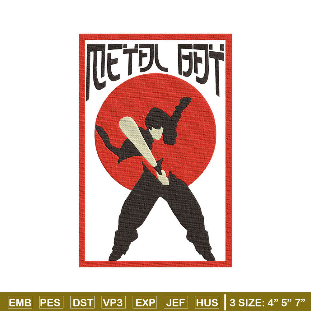 Metal bat Embroidery Design, One punch man Embroidery, Embroidery File, Anime Embroidery, Anime shirt, Digital download..jpg