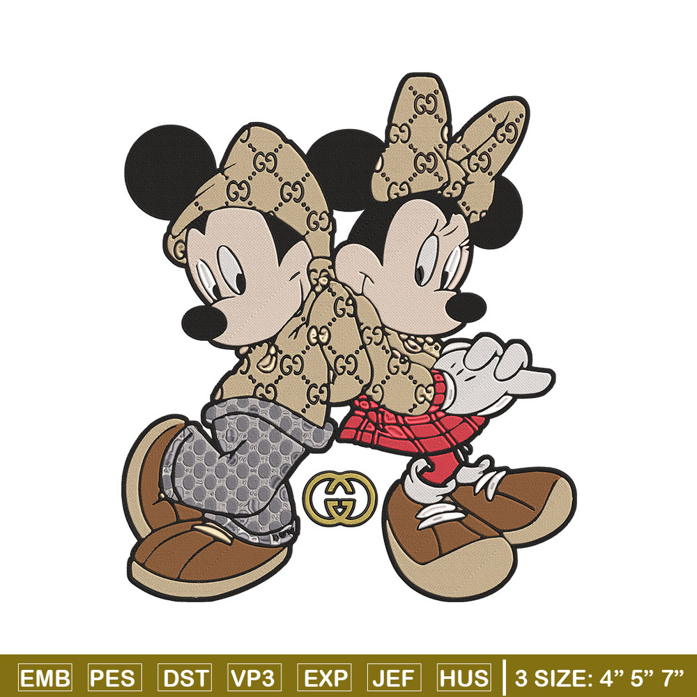 Mickey couple Embroidery Design, Mickey Embroidery, Embroidery File, Gucci Embroidery, Anime shirt, Digital download.jpg