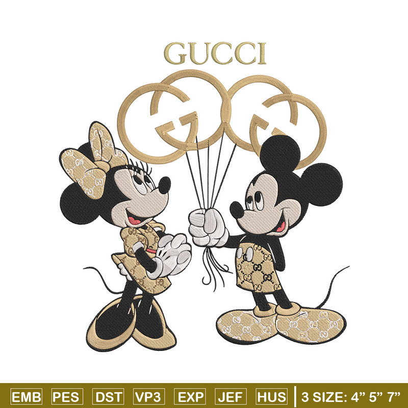 Mickey couple Embroidery Design, Mickey Embroidery, Embroidery File, Gucci Embroidery, Anime shirt,Digital download..jpg