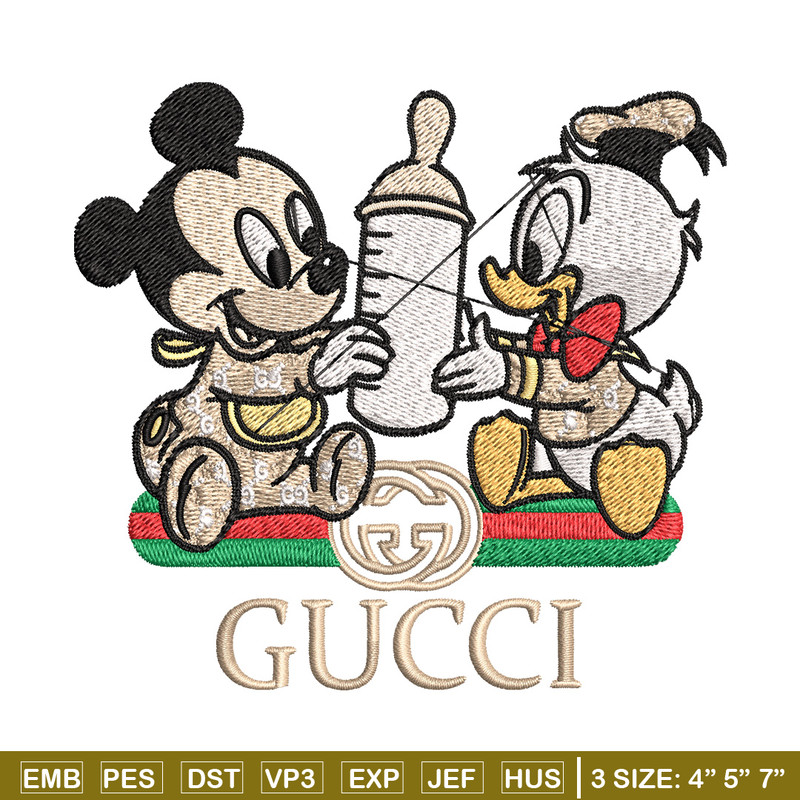 Mickey duck baby Embroidery Design, Gucci Embroidery, Embroidery File, Logo shirt, Sport Embroidery, Digital download..jpg