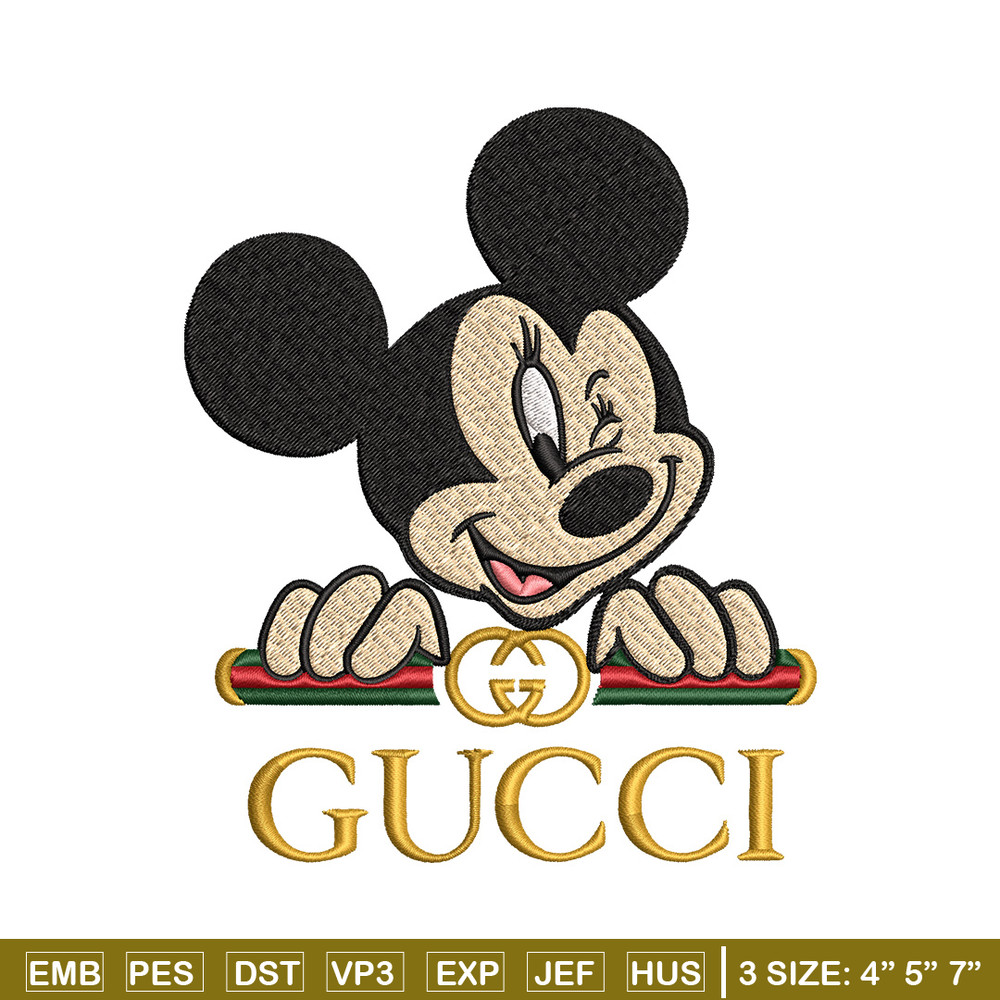 Mickey mouse gucci Embroidery Design, Gucci Embroidery, Embroidery File, Brand Embroidery, Logo shirt, Digital download.jpg
