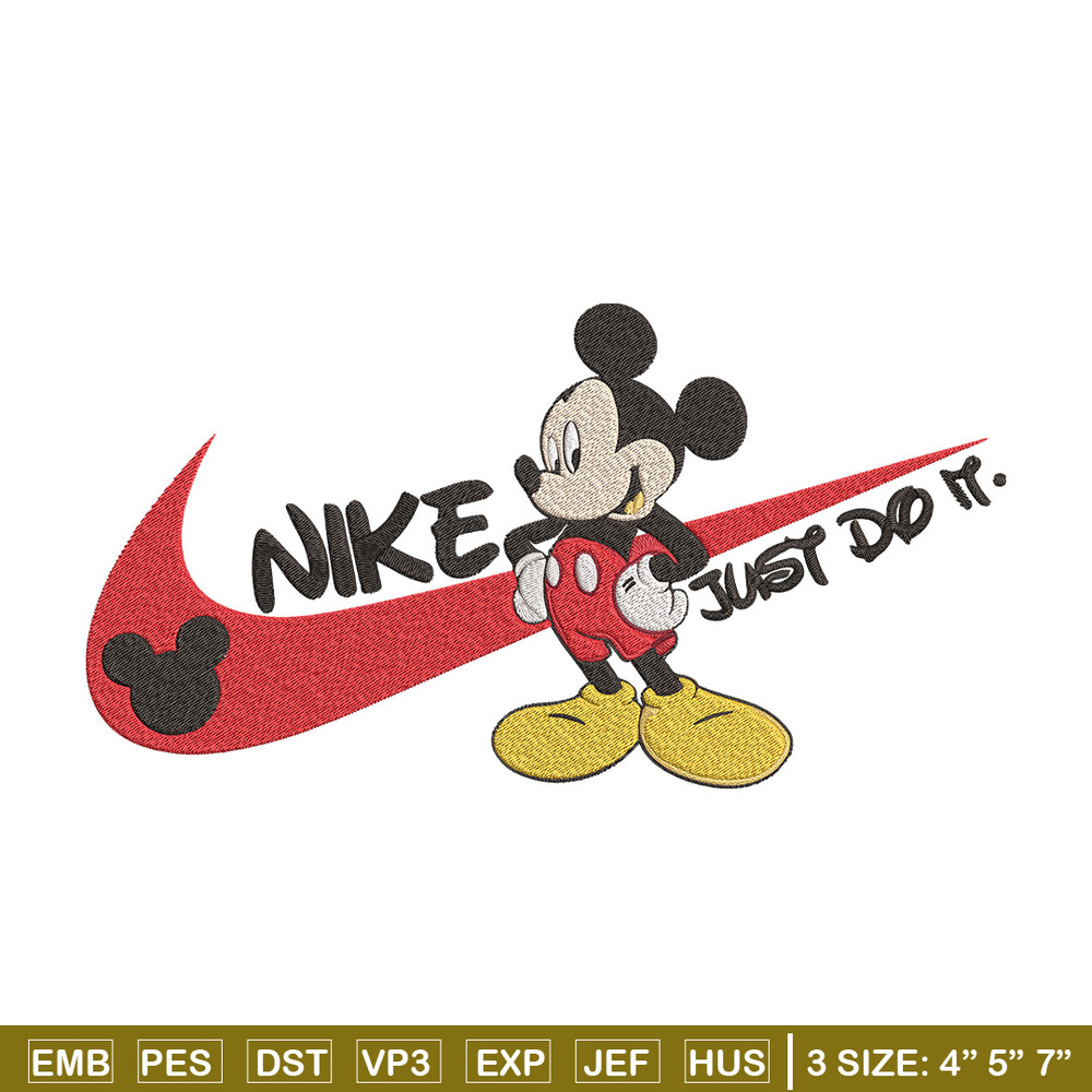 Mickey nike Embroidery Design, Mickey Embroidery, Embroidery File, Nike Embroidery, Anime shirt, Digital download.jpg