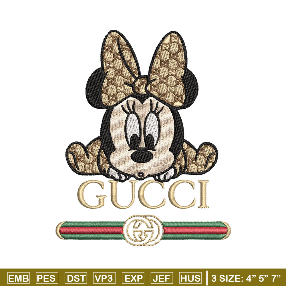 Minnie baby gucci Embroidery Design,Gucci Embroidery, Embroidery File, Logo shirt, Sport Embroidery, Digital download.jpg