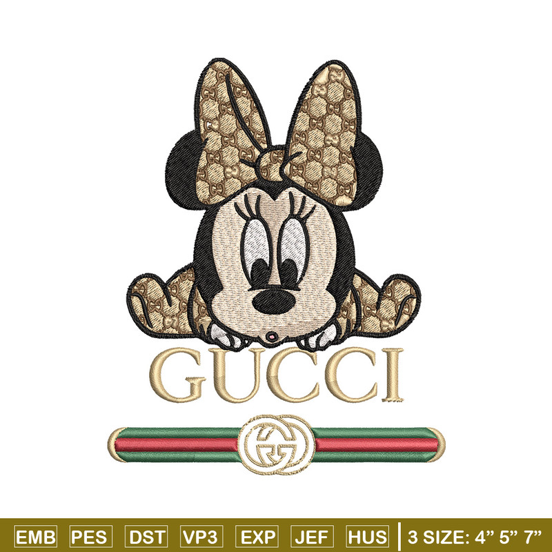 Minnie baby gucci Embroidery Design,Gucci Embroidery, Embroidery File, Logo shirt, Sport Embroidery, Digital download.jpg
