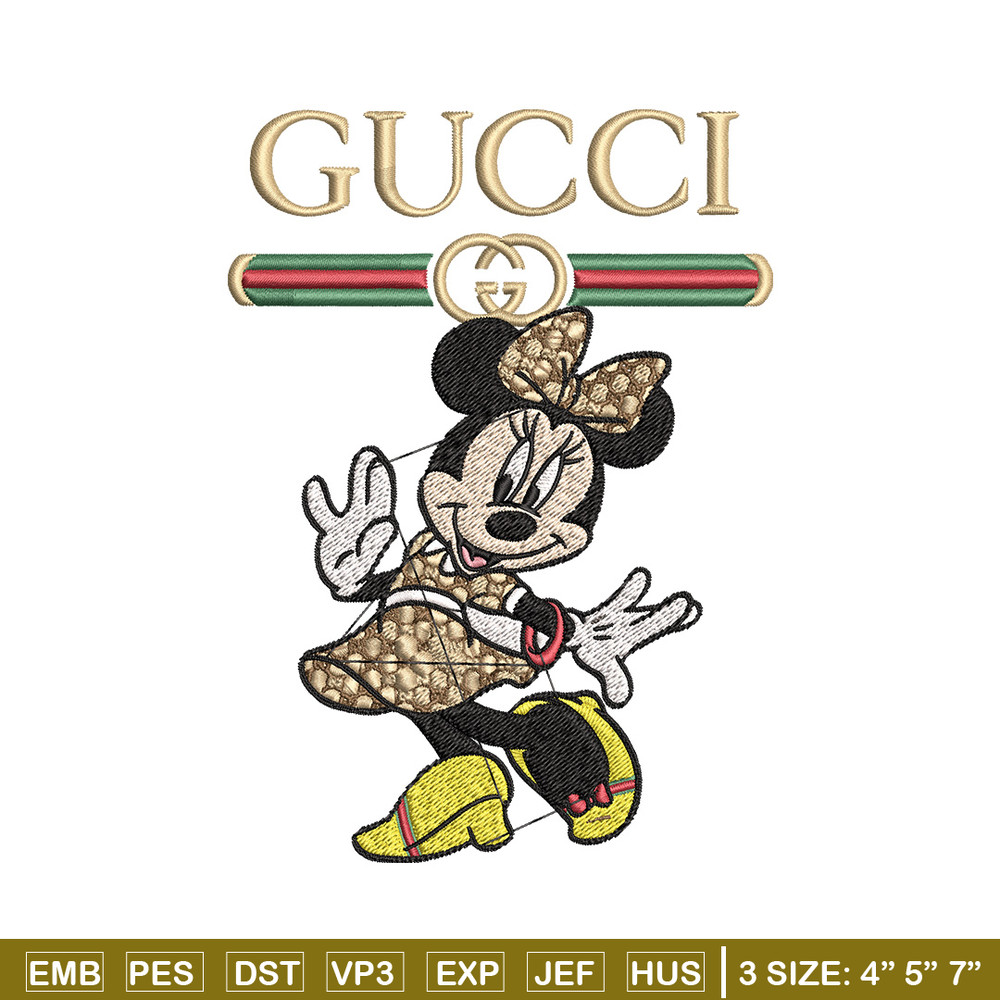 Minnie Embroidery Design, Gucci Embroidery, Brand Embroidery, Logo shirt, Embroidery File, Digital download.jpg
