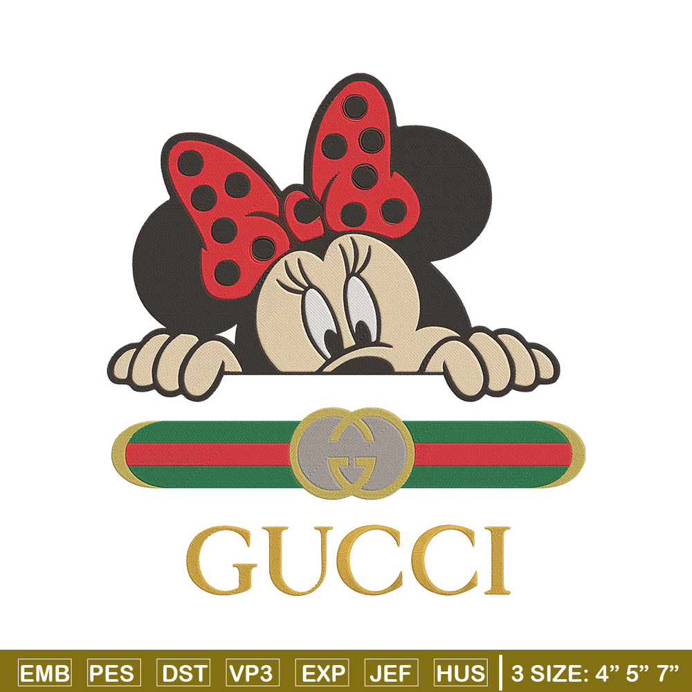 Minnie gucci Embroidery Design, Mickey Embroidery, Embroidery File, Gucci Embroidery, Anime shirt, Digital download..jpg