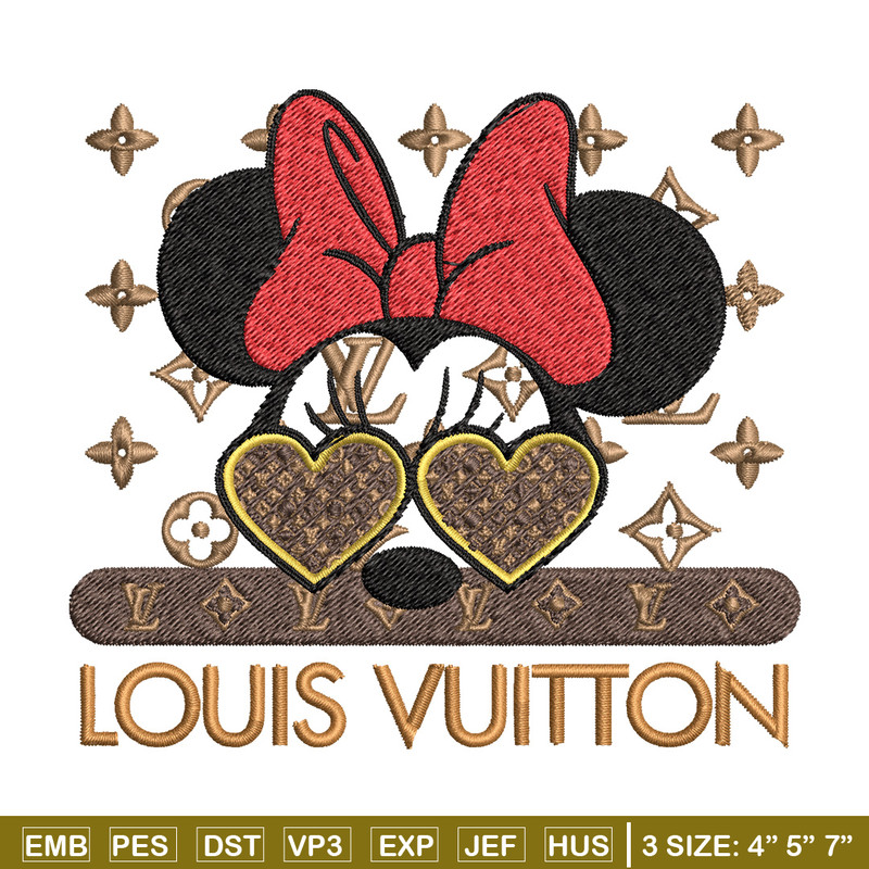 Minnie love lv Embroidery Design, Lv Embroidery, Embroidery File, Brand Embroidery, Logo shirt, Digital download.jpg