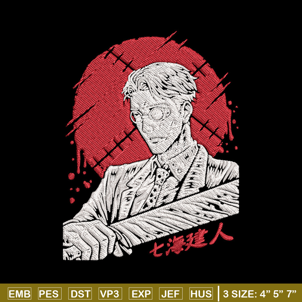 Nanami poster Embroidery Design, Jujutsu Embroidery, Embroidery File, Anime Embroidery, Anime shirt, Digital download.jpg