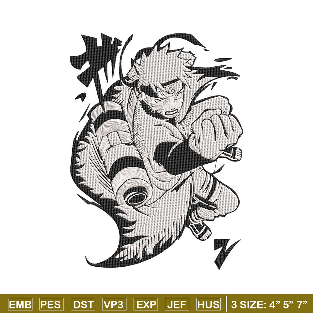 Naruto black white Embroidery Design, Naruto Embroidery, Embroidery File, Anime Embroidery, Anime shirt,Digital download.jpg