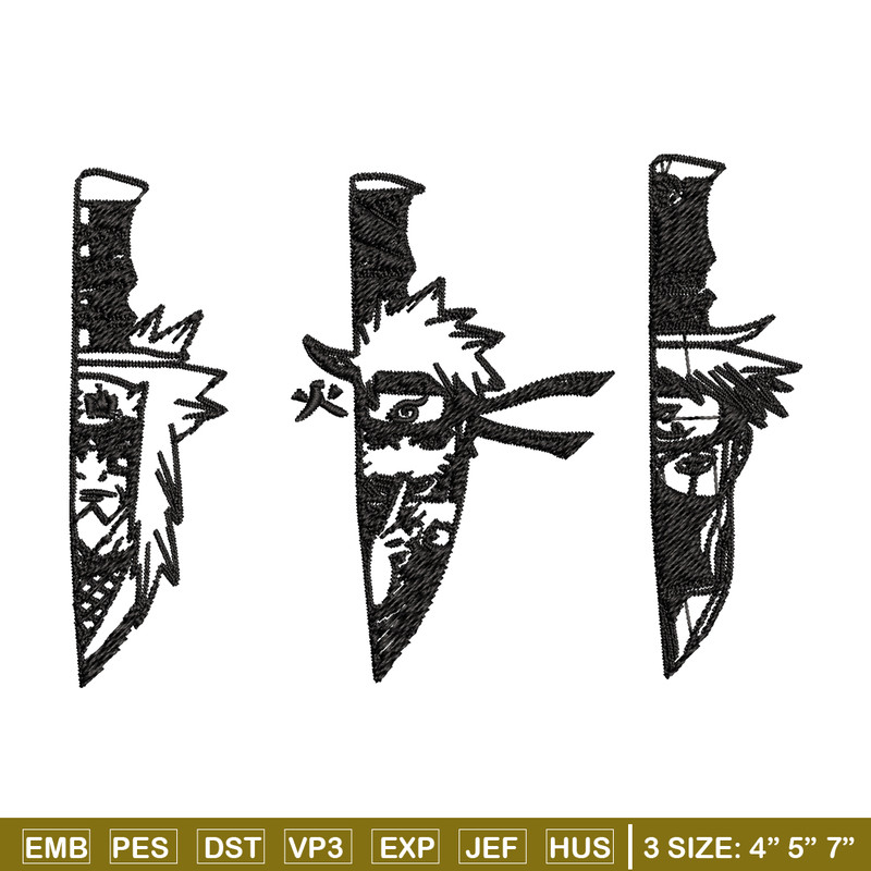 Naruto Character In Knife Embroidery design, Naruto Embroidery, anime design, Embroidery File, Instant download..jpg