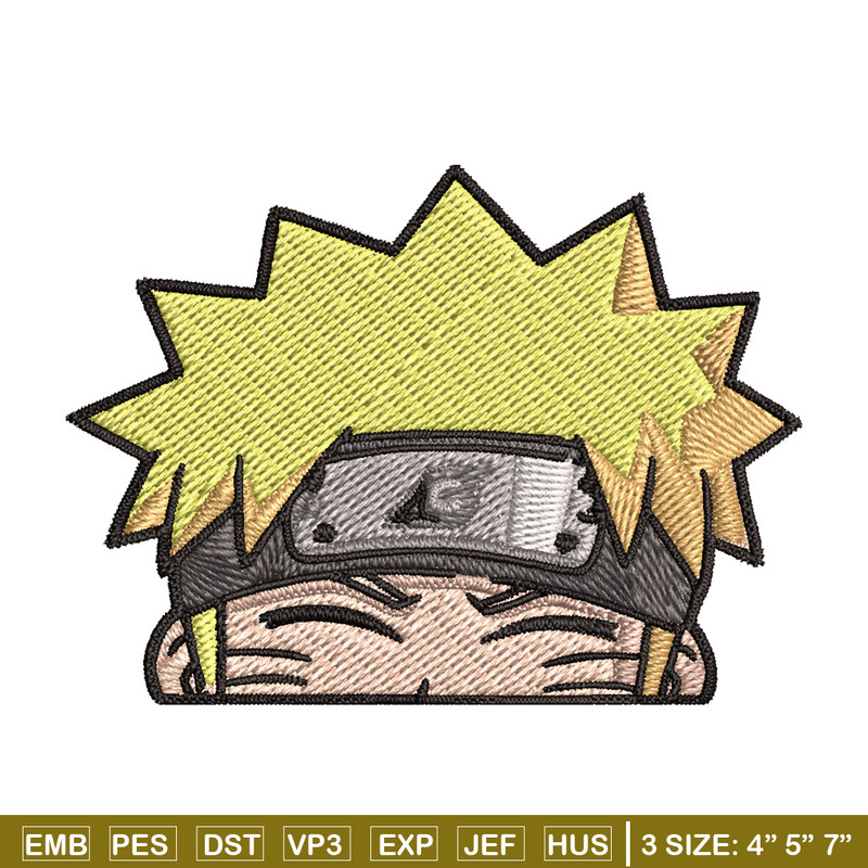 Naruto Peeker Embroidery Design, Naruto Embroidery, Embroidery File, Anime Embroidery, Anime shirt, Digital download.jpg