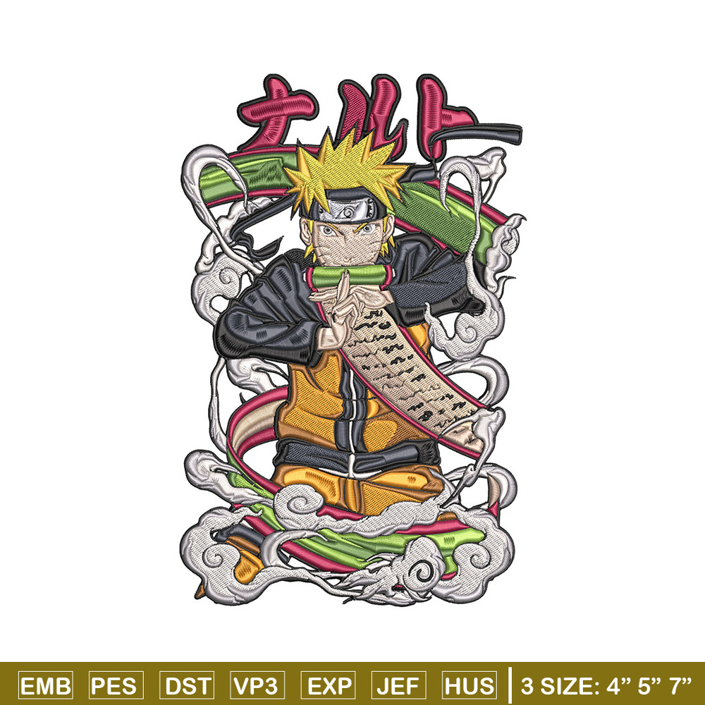 Naruto poster Embroidery Design, Naruto Embroidery, Embroidery File, Anime Embroidery, Anime shirt, Digital download.jpg