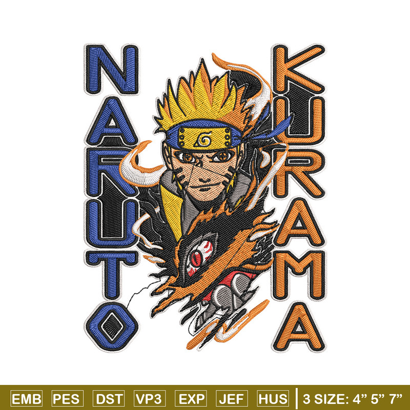 Naruto Poster Embroidery Design, Naruto Embroidery, Embroidery File, Anime Embroidery, Anime shirt,Digital download..jpg