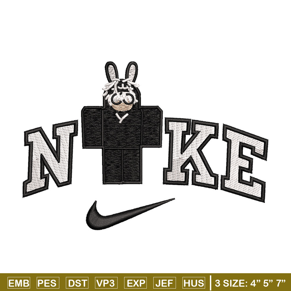 Nike bunny lego embroidery design, Bunny embroidery, Nike design, Embroidery shirt, Embroidery file, Digital download.jpg