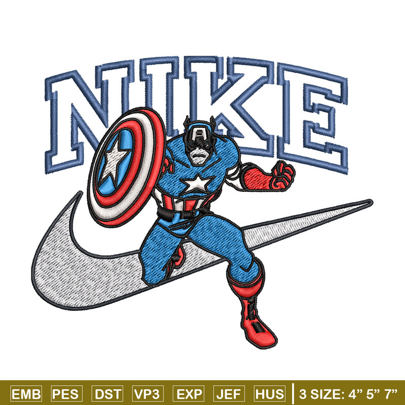 Nike captain america Embroidery Design, Brand Embroidery, Nike Embroidery, Embroidery File, Logo shirt, Digital download.jpg