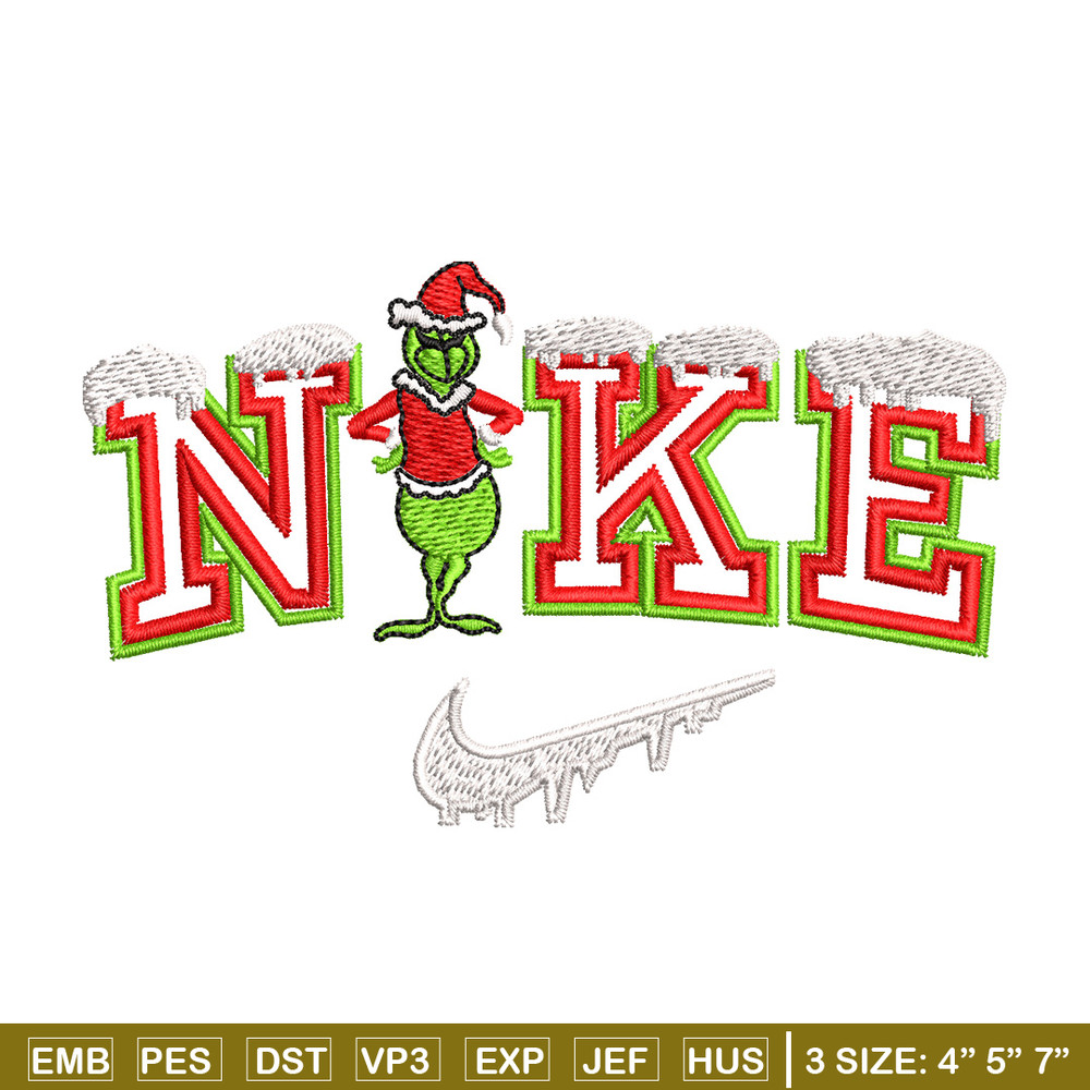 Nike chrismas embroidery design, Chrismas embroidery, Nike design, Embroidery shirt, Embroidery file, Digital download.jpg