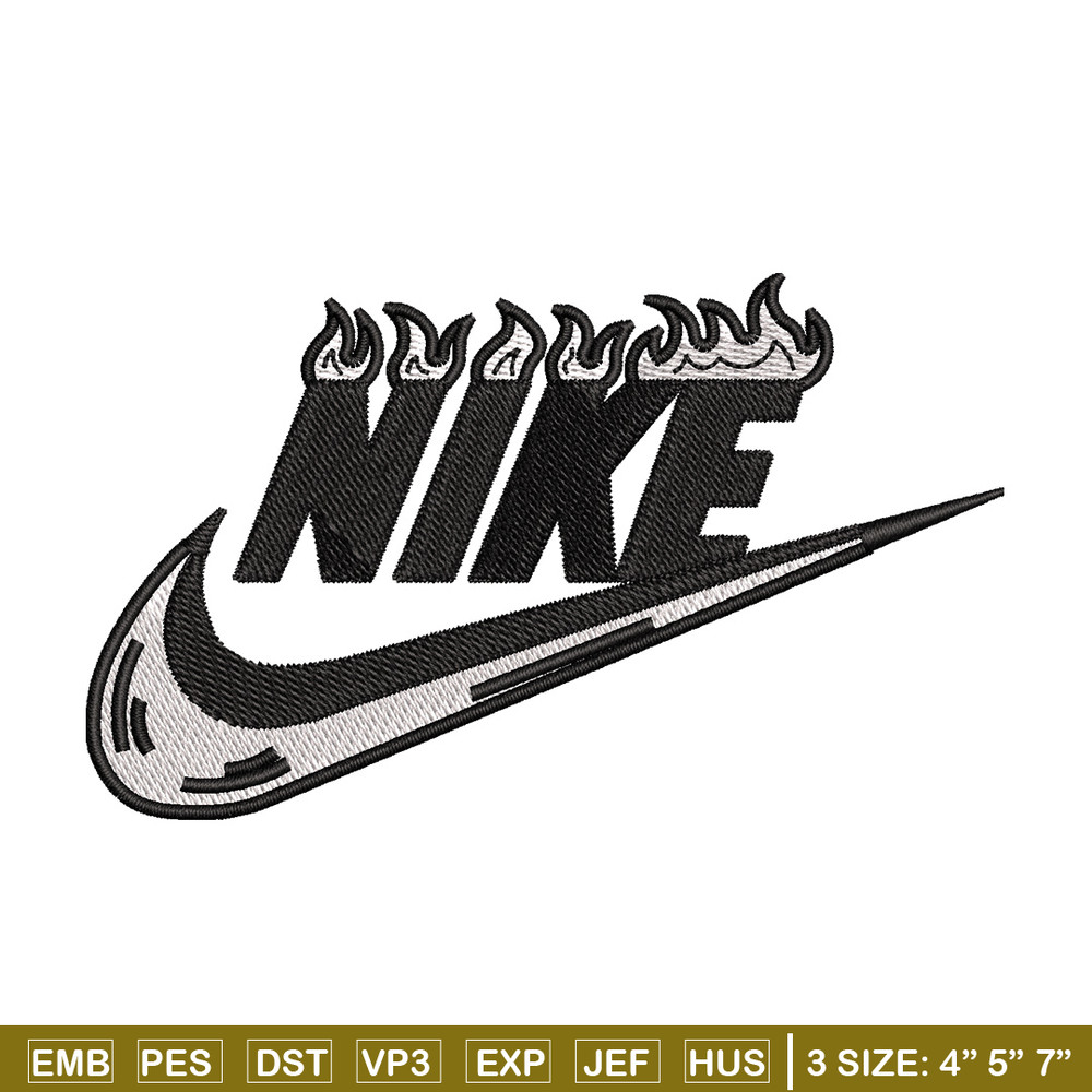 Nike flame embroidery design, Flame embroidery, Nike design, Embroidery shirt, Embroidery file, Digital download.jpg