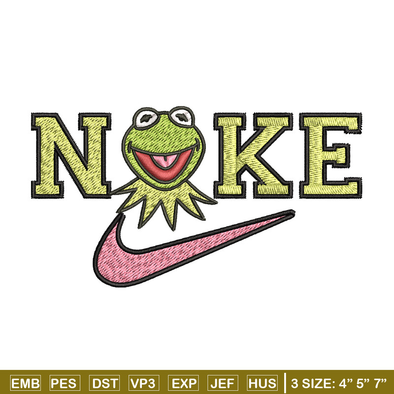 Nike frog Embroidery Design, Brand Embroidery, Nike Embroidery, Embroidery File, Logo shirt, Digital download.jpg